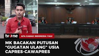 MK Bacakan Putusan Gugatan Batas Usia Capres-Cawapres | AKIP tvOne