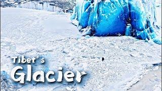 Tibet's Winter Glacier: Embracing Absolute Solitude #travel #glacier #hiking #adventure