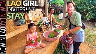 Lao Girl Invites us to Stay in her Village | Now in Lao 2020