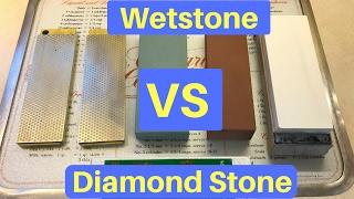 Diamond Stone VS Wetstone  "UNDER THE MICROSCOPE"