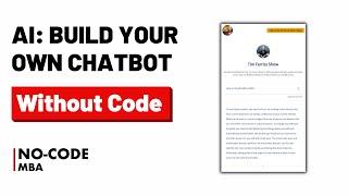 Build an AI Chatbot in 10 Minutes Using this Powerful No Code Tool