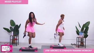 30 Min Step Strong  Workout - Step Aerobics &Strength Training [ BEGINNER/INTERMEDIATE ]