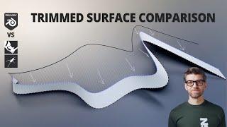 Trimmed parametric surface in Blender Geometry Nodes vs Rhino Grasshopper