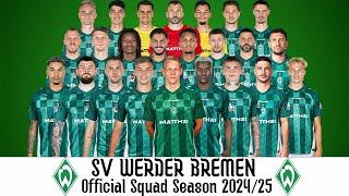 SV Werder Bremen Official Squad Season 2024/25 | Werder Bremen Squad 24/25 | Bundesliga 2024/25