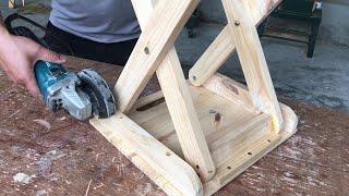 Best Woodworking Plans For Beginners - How to Build a Folding Stool