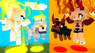 Angel DOG vs Devil DOG and Girl`s - Minecraft Animation