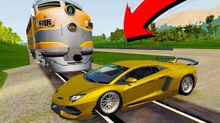 Tren vs Lamborghini la 100+ Km/h in BeamNG!