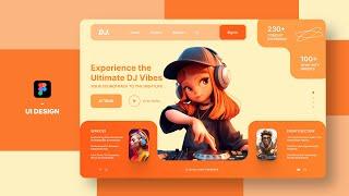 DJ Music Website UI Design in Figma: Simple Web Design Tutorial