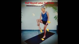 #yoga #yogaforbeginners #shortvideo 55.Yoga Pose for Beginners (Chair) Half Bound Lotus Tree Pose