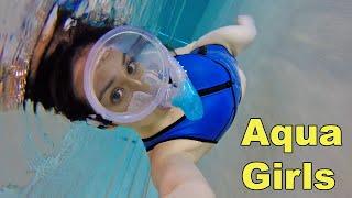 Snorkel Girl Pool Swimming