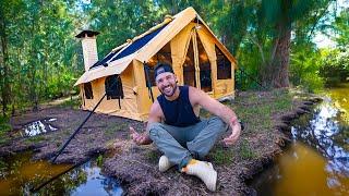I Bought Amazon's Largest Inflatable TENT!! (Swamp Survival)