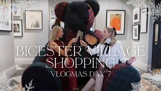 BICESTER VILLAGE FESTIVE SHOPPING WITH FREDDY & Wreath Making with Ralph Lauren  Vlogmas Day 7 