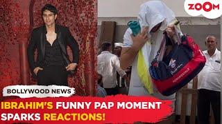 Ibrahim Ali Khan playfully HIDES his face with his jacket from paps, Netizens REACT!