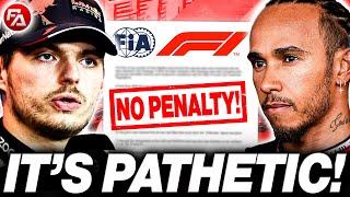 Verstappen FIRES BACK at Hamilton after FIA's SHOCKING Decision!