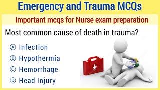 Emergency and Trauma mcqs || Staff nursing officer exam || Nursing exam preparation mcq