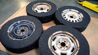 We use rubber turf to make airless run-flat tires