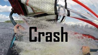 My Worst Windsurf Crash - Mast Broke During Planing