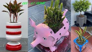 Very easy, simple and creative. Artwork from cement. How to make beautiful flower pots.