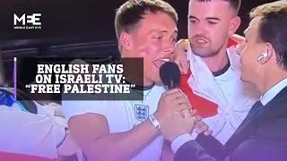 World Cup: English football fan shouts “Free Palestine” on Israeli live broadcast