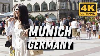 Munich - Bavaria - Germany I 4K I Summer Walking Tour ️