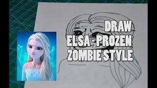 #draw  #101studio #elsa #frozen #disneyprincess #zombie #quicksketch