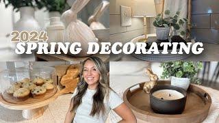 NEW SPRING DECORATE WITH ME 2024 / NEUTRAL SPRING DECOR IDEAS / DECORATING FOR SPRING