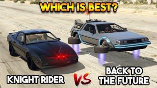 GTA 5 ONLINE :  KNIGHT RIDER CAR VS BACK TO THE FUTURE CAR (WHICH IS BEST?)