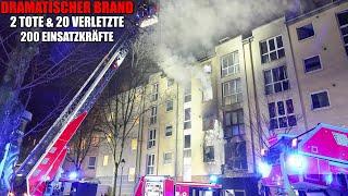 [DRAMATISCHER GROßEINSATZ IN DÜSSELDORF!] - Haus in Flammen - 2 Tote & 20 Verletzte - 200 Kräfte -