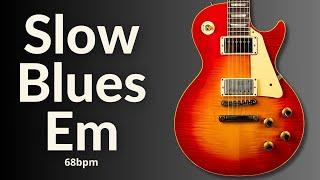 Deep Sad Slow Blues Guitar Backing Track in E Minor