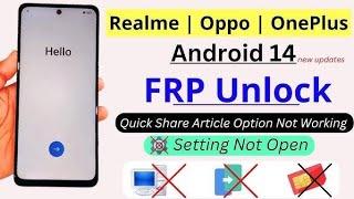 Share article Not Working All OPPO FRP Bypass Android 14 Without PC | FRP Unlock New Method 2025