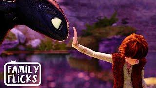 Hiccup Makes Friends With Toothless | How To Train Your Dragon (2010) | Family Flicks