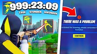 Ich versuche in 999 TAGEN in Fortnite GEBANNT zu werden!