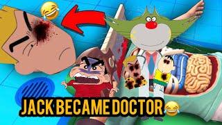 Shinchan And Jack Became Doctor  | Khatarnak Doctor  Surgeon simulator GREEN GAMING TYRO GAMING