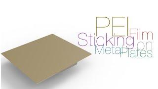 Sticking PEI film on metal plates