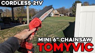 Tomyvic 6" Mini 21v Cordless Chainsaw Review