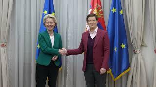 Ana Brnabić, Serbian Prime Minister received President Von derl Leyen in Belgrade!