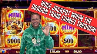 Max bet hit Dragon Train for huge orbs and a huge jackpot!