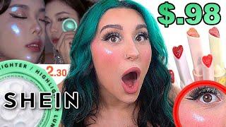 Testing SHEIN Makeup... the worlds best CHEAPEST Makeup