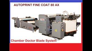 AUTOPRINT | UV Coating Machine | FineCoat80AX | Chamber Doctor Blade System | Coimbatore