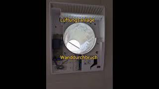 Wanddurchbruch für dezentrale Lüftungsanlage ohne Kernbohrung. DIY Lüftungsanlage Wanddurchbruch