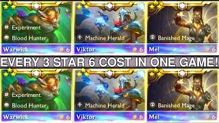 EVERY 3 STAR 6 COST IN ONE GAME! I BEAT TFT SET 13