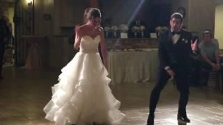 Bride and her brother do epic "Evolution of Dance" style dance to kick off the reception!