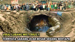 Gemparkan Warga Jawa Timur ! Lubang Misterius Ternyata Sarang Ular Raksasa Sedang Bertapa