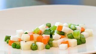 How to Make a Vegetables Macédoine - How to Cut Macédoine -  Macedoine Diced Cut