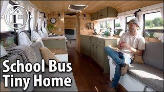 School Bus Conversion Becomes His Off Grid Travel Home