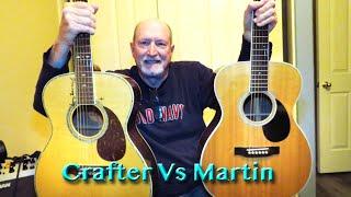 Comparing High-End OM vs budget OM guitar - by Ed Harp, Crafter TM-035 vs Martin OM-35