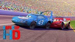 Cars   2006   The king Crashing At Finish Line, Last Race. Best Ending! (8/8) DopeClips