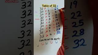 Table of 32 #table #maths #tricks #shorts #education #trending #aarti #learnwithaarti #vedicmaths