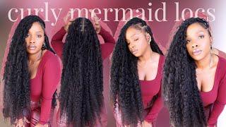 Curly Mermaid Locs | Updated Instal Method  ft bulk human hair from Ywigs