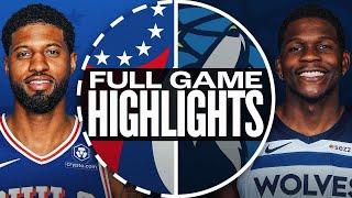 76ERS at TIMBERWOLVES | NBA PRESEASON FULL GAME HIGHLIGHTS | October 11, 2024